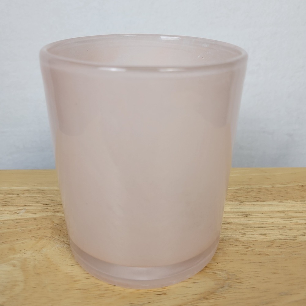 Vtg 90s IKEA BLÄNDANDE Pink Glass Candle Holder Votive Vase Hand Made Quality 4"